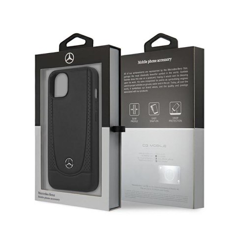 Mercedes Leather Urban Line - Etui iPhone 14 Plus (czarny) Mercedes Leather Urban Line - Etui iPhone 14 Plus (czarny)