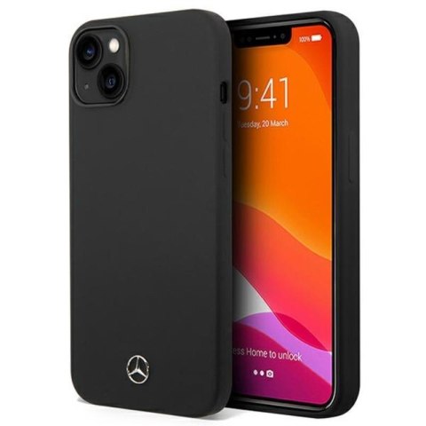 Mercedes Silicone Line - Etui iPhone 14 Plus (czarny) Mercedes Silicone Line - Etui iPhone 14 Plus (czarny)