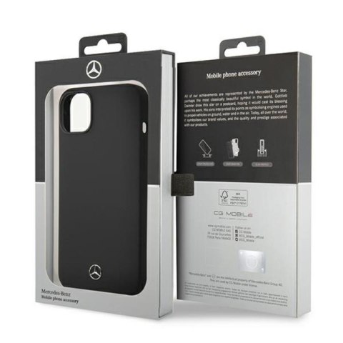 Mercedes Silicone Line - Etui iPhone 14 Plus (czarny) Mercedes Silicone Line - Etui iPhone 14 Plus (czarny)