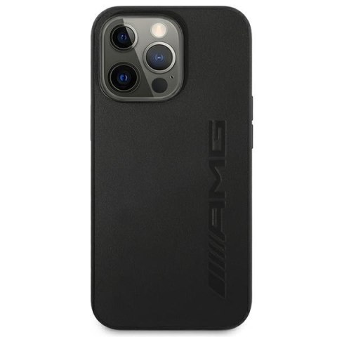 AMG Leather Hot Stamped - Etui iPhone 14 Pro Max (czarny) AMG Leather Hot Stamped - Etui iPhone 14 Pro Max (czarny)