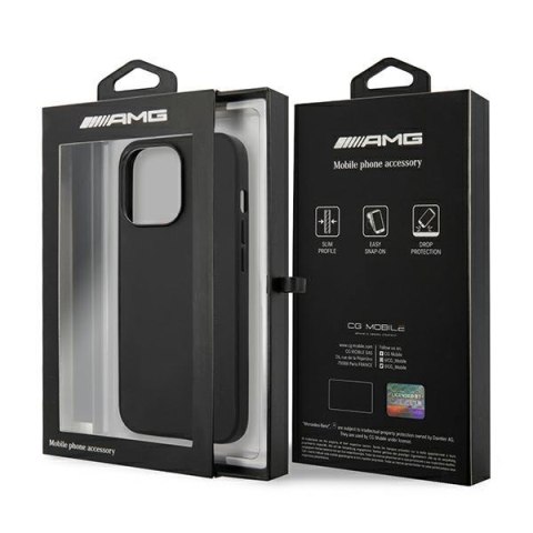 AMG Leather Hot Stamped - Etui iPhone 14 Pro Max (czarny) AMG Leather Hot Stamped - Etui iPhone 14 Pro Max (czarny)