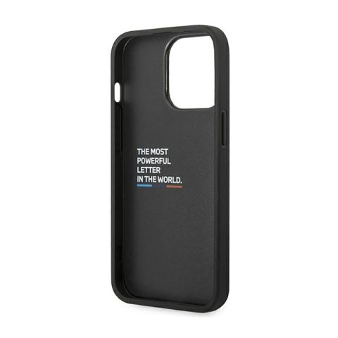BMW Leather Carbon Blue Line - Etui iPhone 14 Pro (Czarny) BMW Leather Carbon Blue Line - Etui iPhone 14 Pro (Czarny)