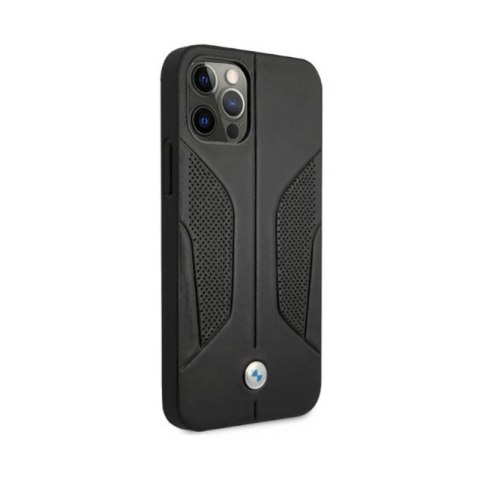 BMW Leather Perforate Sides - Etui iPhone 12 / iPhone 12 Pro (czarny) BMW Leather Perforate Sides - Etui iPhone 12 / iPhone 12 Pro (czarny)