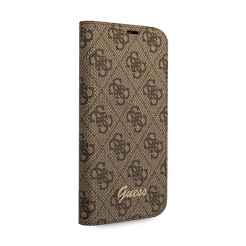Guess 4G Metal Camera Outline Booktype Case - Etui iPhone 14 Pro Max (brązowy) Guess 4G Metal Camera Outline Booktype Case - Etui iPhone 14 Pro Max (brązowy)