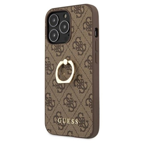 Guess 4G Ring Case - Etui iPhone 13 Pro (brązowy) Guess 4G Ring Case - Etui iPhone 13 Pro (brązowy)