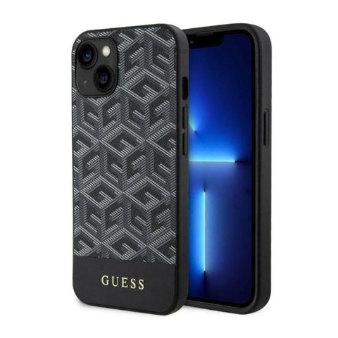 Guess GCube Stripes MagSafe - Etui iPhone 14 Plus (Czarny) Guess GCube Stripes MagSafe - Etui iPhone 14 Plus (Czarny)