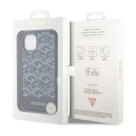 Guess GCube Stripes MagSafe - Etui iPhone 14 Plus (Czarny) Guess GCube Stripes MagSafe - Etui iPhone 14 Plus (Czarny)