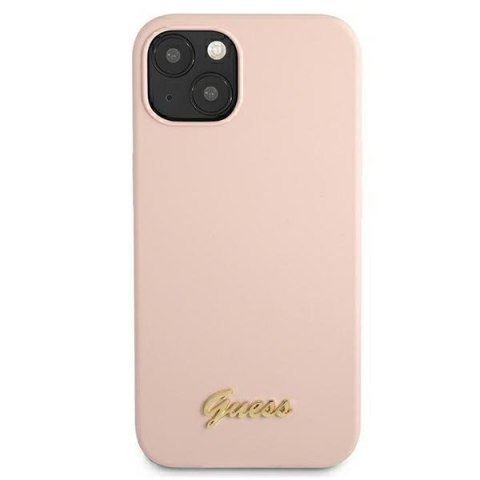 Guess Silicone Script MagSafe - Etui iPhone 13 (różowy) Guess Silicone Script MagSafe - Etui iPhone 13 (różowy)
