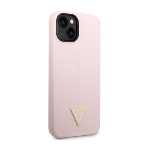 Guess Silicone Triangle Logo - Etui iPhone 14 Plus (fioletowy) Guess Silicone Triangle Logo - Etui iPhone 14 Plus (fioletowy)