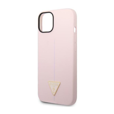 Guess Silicone Triangle Logo - Etui iPhone 14 Plus (fioletowy) Guess Silicone Triangle Logo - Etui iPhone 14 Plus (fioletowy)