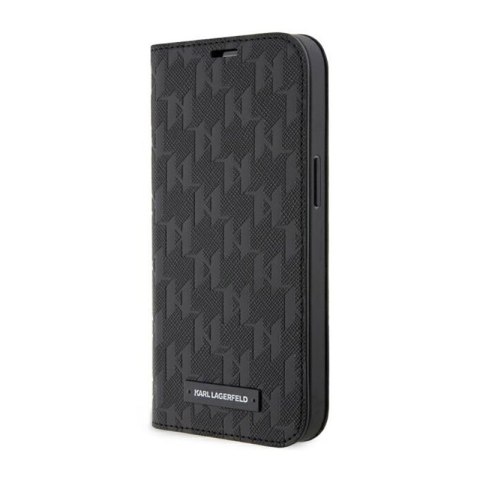 Karl Lagerfeld Booktype Saffiano Monogram - Etui iPhone 14 Pro Max (Czarny)