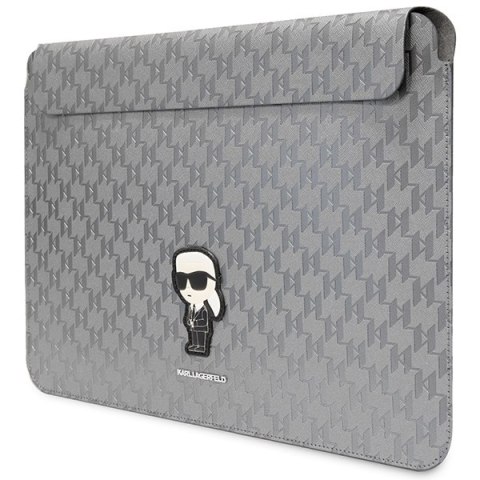 Karl Lagerfeld NFT Saffiano Monogram Ikonik Karl Sleeve - Etui na notebook 14" (Srebrny) Karl Lagerfeld NFT Saffiano Monogram Ikonik Karl Sleeve - Etui na notebook 14" (Srebrny)