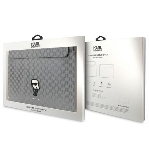Karl Lagerfeld NFT Saffiano Monogram Ikonik Karl Sleeve - Etui na notebook 14" (Srebrny) Karl Lagerfeld NFT Saffiano Monogram Ikonik Karl Sleeve - Etui na notebook 14" (Srebrny)