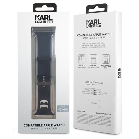 Karl Lagerfeld Silicone Choupette Head - Pasek do Apple Watch 42/44/45 mm (czarny) Karl Lagerfeld Silicone Choupette Head - Pasek do Apple Watch 42/44/45 mm (czarny)
