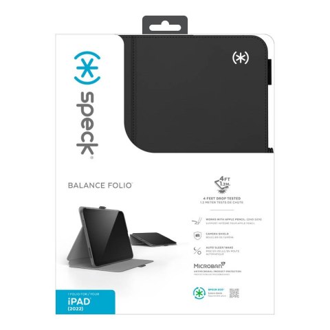 Speck Balance Folio - Etui iPad 11" (2025) / 10.9" (2022) z powłoką MICROBAN w/Magnet & Stand up (Black) Speck Balance Folio - Etui iPad 11" (2025) / 10.9" (2022) z powłoką MICROBAN w/Magnet & Stand up (Black)