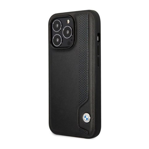 BMW Leather Blue Dots - Etui iPhone 14 Pro Max (czarny) BMW Leather Blue Dots - Etui iPhone 14 Pro Max (czarny)