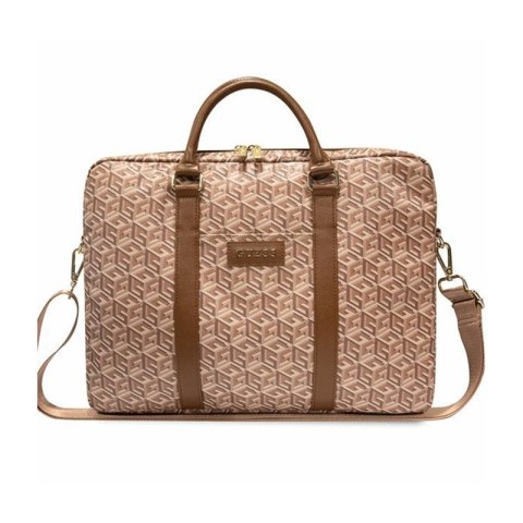Guess GCube Stripes Computer Bag - Torba na notebooka 16" (Brązowy) Guess GCube Stripes Computer Bag - Torba na notebooka 16" (Brązowy)