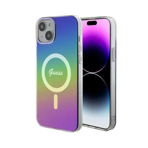 Guess IML Iridescent MagSafe - Etui iPhone 15 Plus (kolorowy) Guess IML Iridescent MagSafe - Etui iPhone 15 Plus (kolorowy)