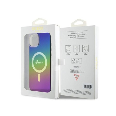 Guess IML Iridescent MagSafe - Etui iPhone 15 Plus (kolorowy) Guess IML Iridescent MagSafe - Etui iPhone 15 Plus (kolorowy)