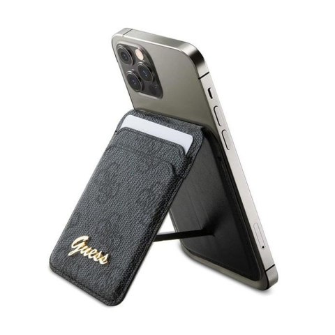Guess Wallet Cardslot Stand MagSafe 4G Classic Logo - Portfel magnetyczny z funkcją standu (czarny) Guess Wallet Cardslot Stand MagSafe 4G Classic Logo - Portfel magnetyczny z funkcją standu (czarny)