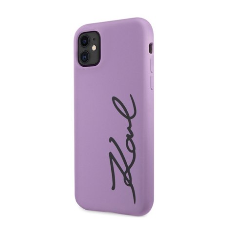 Karl Lagerfeld Silicone Signature - Etui iPhone 11 (Fioletowy) Karl Lagerfeld Silicone Signature - Etui iPhone 11 (Fioletowy)