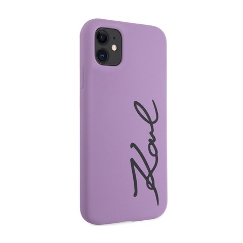 Karl Lagerfeld Silicone Signature - Etui iPhone 11 (Fioletowy) Karl Lagerfeld Silicone Signature - Etui iPhone 11 (Fioletowy)