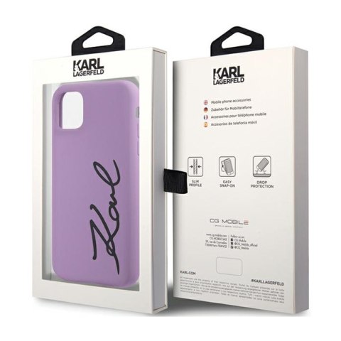 Karl Lagerfeld Silicone Signature - Etui iPhone 11 (Fioletowy) Karl Lagerfeld Silicone Signature - Etui iPhone 11 (Fioletowy)