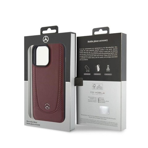 Mercedes Leather Urban Line - Etui iPhone 15 Pro (czerwony) Mercedes Leather Urban Line - Etui iPhone 15 Pro (czerwony)