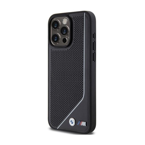 BMW Perforated Twisted Line MagSafe - Etui iPhone 15 Pro (czarny) BMW Perforated Twisted Line MagSafe - Etui iPhone 15 Pro (czarny)
