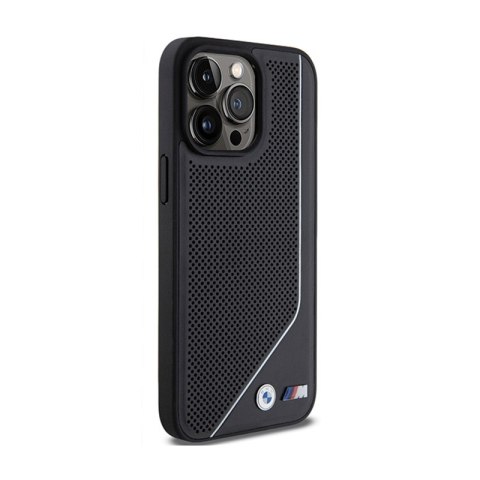 BMW Perforated Twisted Line MagSafe - Etui iPhone 15 Pro (czarny) BMW Perforated Twisted Line MagSafe - Etui iPhone 15 Pro (czarny)