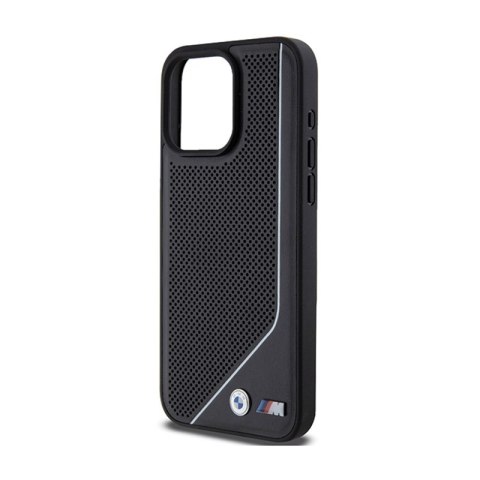 BMW Perforated Twisted Line MagSafe - Etui iPhone 15 Pro (czarny) BMW Perforated Twisted Line MagSafe - Etui iPhone 15 Pro (czarny)