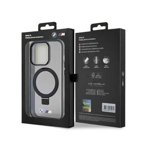BMW Ring Stand M Collection MagSafe - Etui iPhone 15 Pro (czarny) BMW Ring Stand M Collection MagSafe - Etui iPhone 15 Pro (czarny)