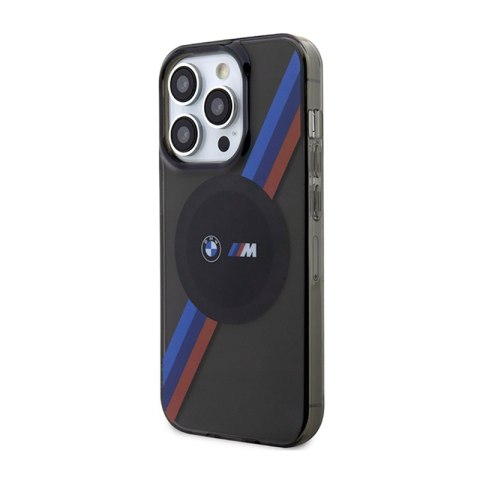 BMW Tricolor Stripes MagSafe - Etui iPhone 14 Pro (Szary) BMW Tricolor Stripes MagSafe - Etui iPhone 14 Pro (Szary)