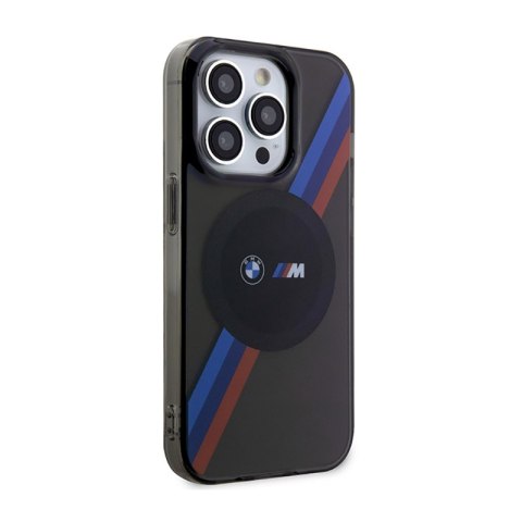 BMW Tricolor Stripes MagSafe - Etui iPhone 14 Pro (Szary) BMW Tricolor Stripes MagSafe - Etui iPhone 14 Pro (Szary)