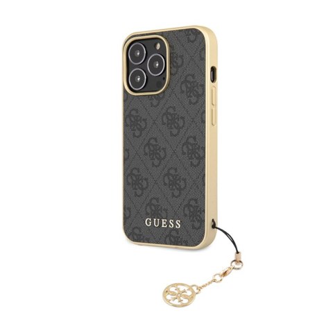 Guess 4G Charms Collection - Etui iPhone 14 Pro (szary) Guess 4G Charms Collection - Etui iPhone 14 Pro (szary)