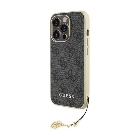 Guess 4G Charms Collection - Etui iPhone 15 Pro (szary) Guess 4G Charms Collection - Etui iPhone 15 Pro (szary)
