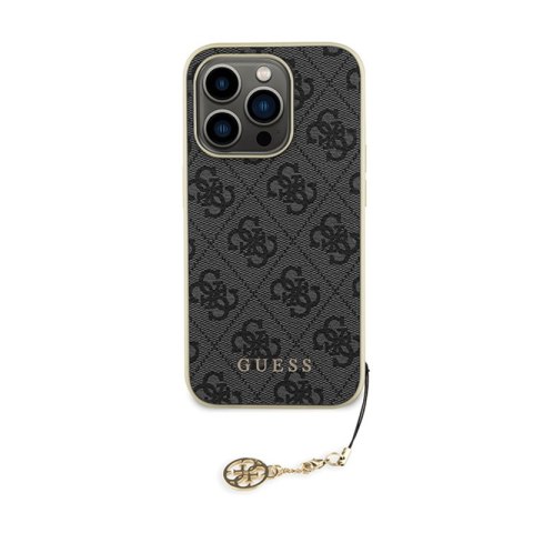 Guess 4G Charms Collection - Etui iPhone 15 Pro (szary) Guess 4G Charms Collection - Etui iPhone 15 Pro (szary)