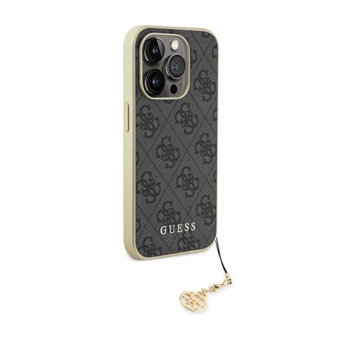 Guess 4G Charms Collection - Etui iPhone 15 Pro (szary) Guess 4G Charms Collection - Etui iPhone 15 Pro (szary)