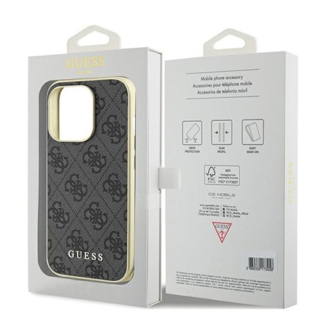 Guess 4G Charms Collection - Etui iPhone 15 Pro (szary) Guess 4G Charms Collection - Etui iPhone 15 Pro (szary)