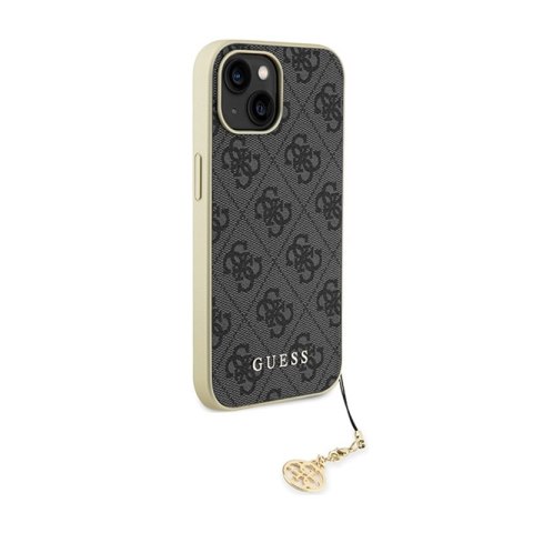 Guess 4G Charms Collection - Etui iPhone 15 (szary) Guess 4G Charms Collection - Etui iPhone 15 (szary)