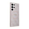 Guess 4G Collection Leather Metal Logo MagSafe - Etui Samsung Galaxy S24 Ultra (różowy)