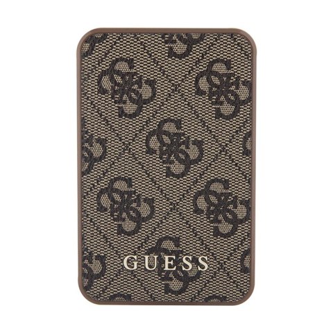 Guess 4G Leather Metal Logo - Power Bank 5000 mAh 15W (brązowy) Guess 4G Leather Metal Logo - Power Bank 5000 mAh 15W (brązowy)