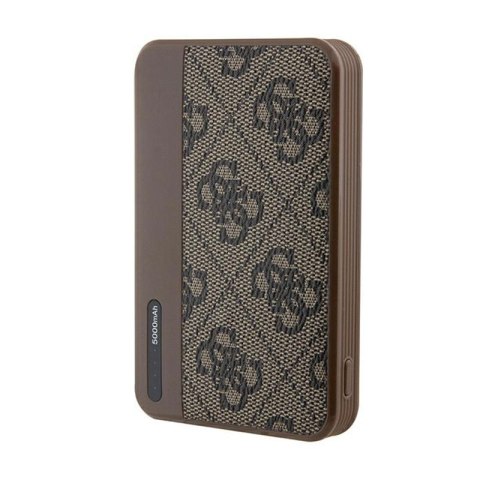 Guess 4G Leather Metal Logo - Power Bank 5000 mAh 15W (brązowy) Guess 4G Leather Metal Logo - Power Bank 5000 mAh 15W (brązowy)