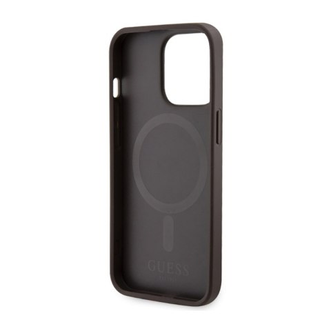 Guess 4G Printed Stripes MagSafe - Etui iPhone 13 Pro Max (Brązowy) Guess 4G Printed Stripes MagSafe - Etui iPhone 13 Pro Max (Brązowy)