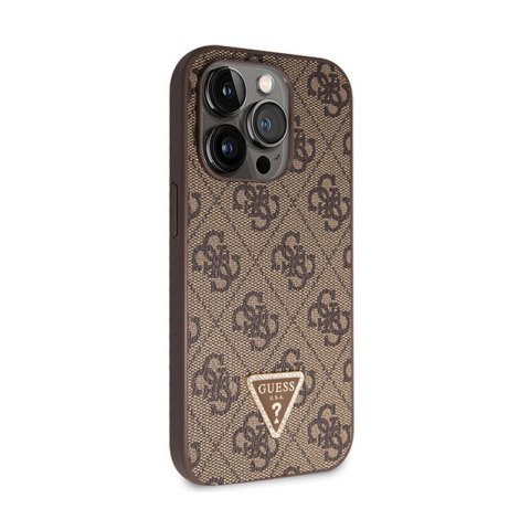 Guess Crossbody 4G Metal Logo - Etui iPhone 15 Pro (brązowy) Guess Crossbody 4G Metal Logo - Etui iPhone 15 Pro (brązowy)