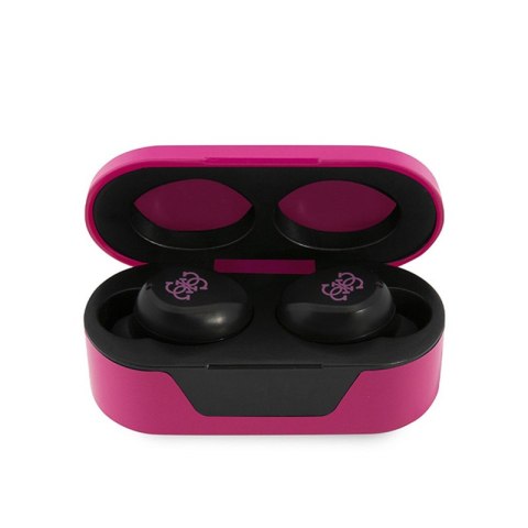 Guess True Wireless Earphones BT5.0 5H - Słuchawki TWS + etui ładujące (magenta) Guess True Wireless Earphones BT5.0 5H - Słuchawki TWS + etui ładujące (magenta)