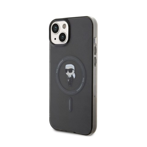 Karl Lagerfeld IML Ikonik MagSafe - Etui iPhone 15 Plus (czarny) Karl Lagerfeld IML Ikonik MagSafe - Etui iPhone 15 Plus (czarny)