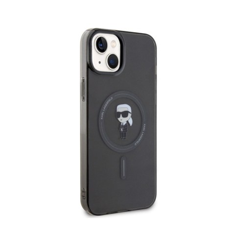 Karl Lagerfeld IML Ikonik MagSafe - Etui iPhone 15 Plus (czarny) Karl Lagerfeld IML Ikonik MagSafe - Etui iPhone 15 Plus (czarny)