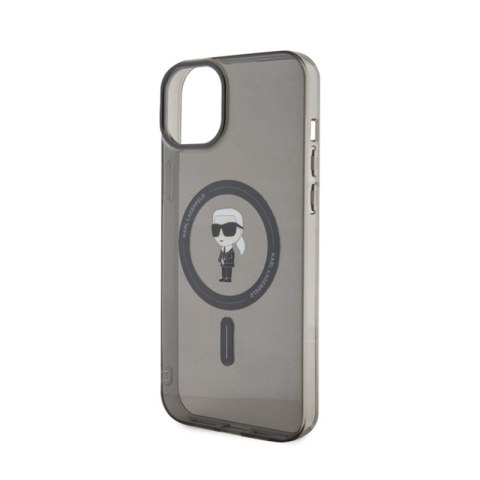 Karl Lagerfeld IML Ikonik MagSafe - Etui iPhone 15 Plus (czarny) Karl Lagerfeld IML Ikonik MagSafe - Etui iPhone 15 Plus (czarny)