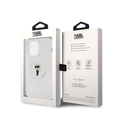 Karl Lagerfeld IML Ikonik MagSafe - Etui iPhone 15 Pro Max (przezroczysty) Karl Lagerfeld IML Ikonik MagSafe - Etui iPhone 15 Pro Max (przezroczysty)